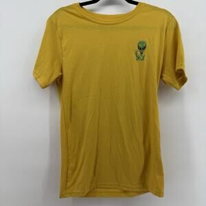 East X West Aliens Weed Short Sleeve T Shirt Size S Bright Mushroom Festival